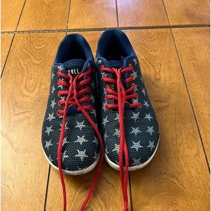 Red white and bull no bull trainers